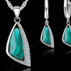 925 Sterling Silver Crystal Hoop Earrings Jewelry Sets