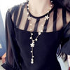 Charms Collar Pearls Flower Choker Necklaces