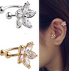 Cuff Earring - Single Crystal Flower