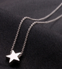 Star Pendant Elegant Lady Star Necklace Silver & Gold Plated